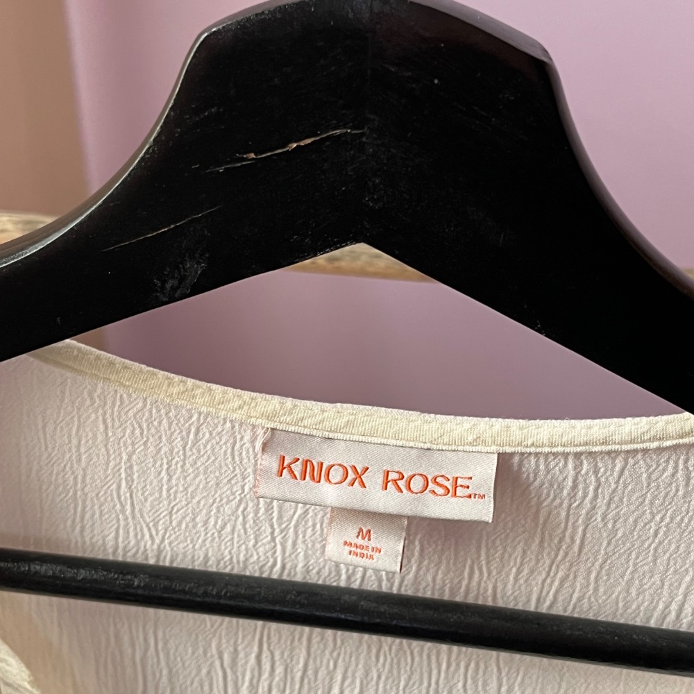 Knox Rose cream crinkle peasant blouse - Picture 6 of 8